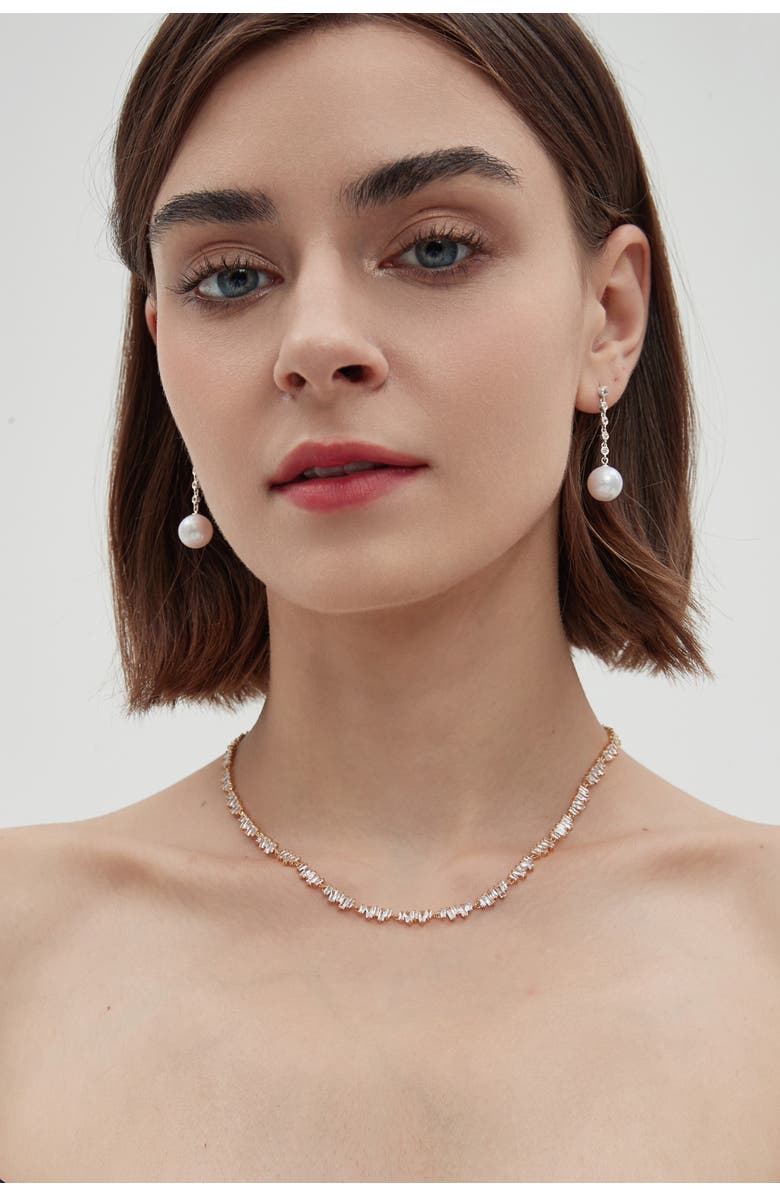 Classicharms Electra Rivière Freshwater Pearl Drop Earrings, Alternate, color, Silver