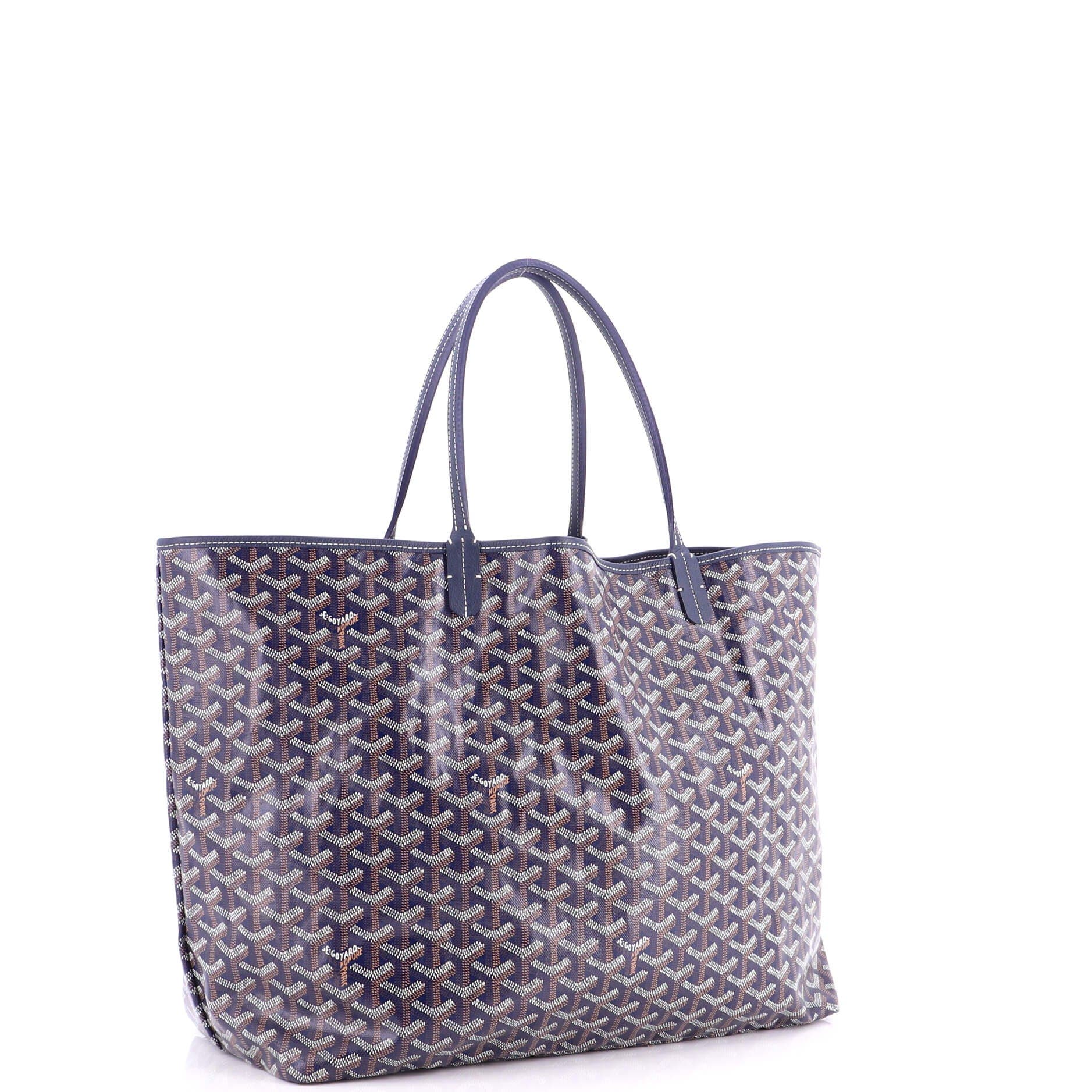 Pre-Owned Goyard Saint Louis Tote Coated Canvas GM, Alternate, color, Blue