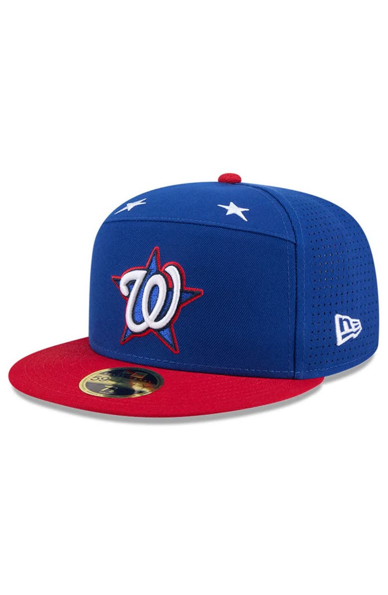 New Era Men's New Era Blue/Red Washington Nationals 2025 MLB All-Star Game Workout Side Patch 59FIFTY Fitted Hat, Alternate, color, Blue