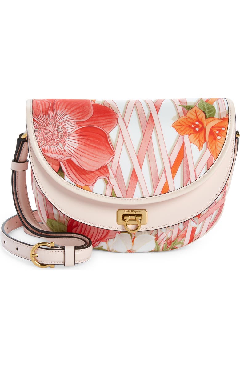 FERRAGAMO Salvatore Ferragamo Travel Vimini Print Crossbody Bag, Main, color,