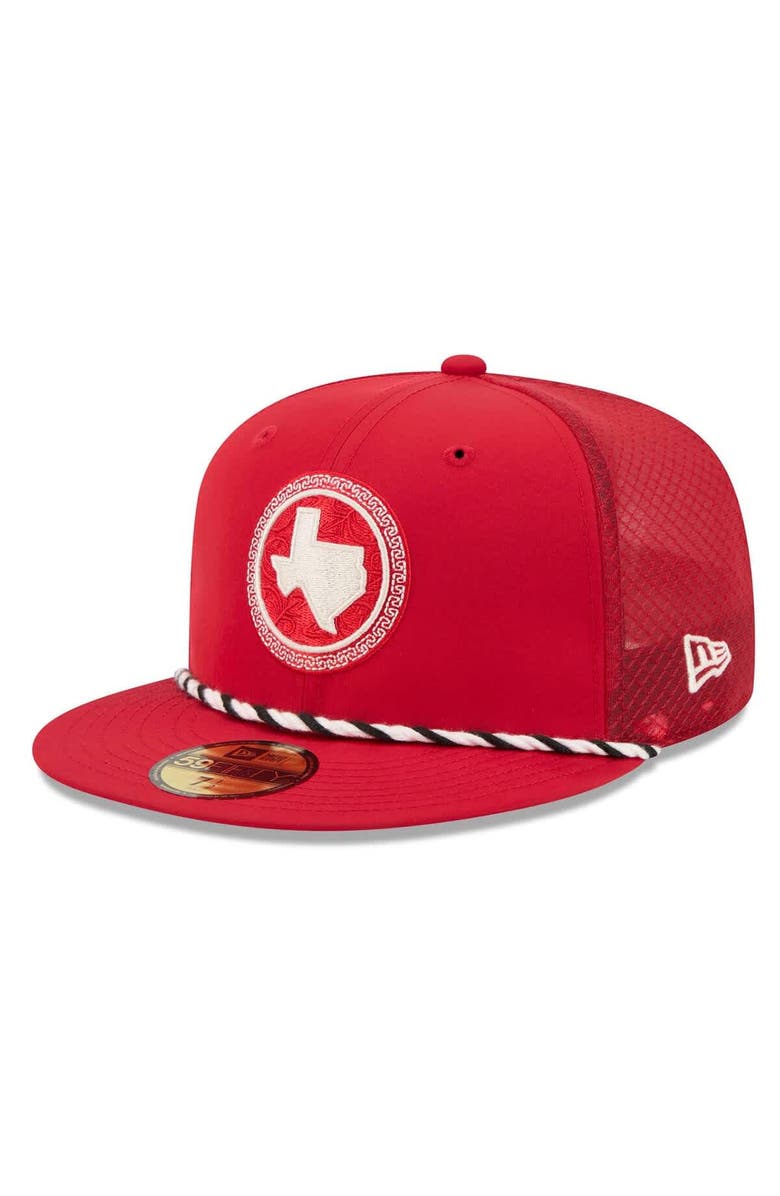 New Era Men's New Era Red Texas Rangers 2026 City Connect Batting Practice 59FIFTY Fitted Hat, Main, color, Red