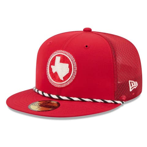Men's New Era Red Texas Rangers 2026 City Connect Batting Practice 59FIFTY Fitted Hat