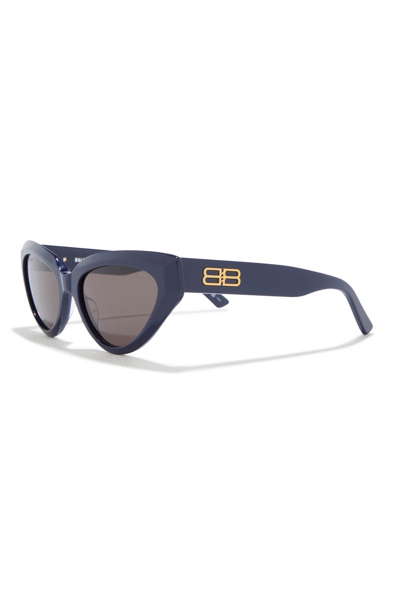 56mm Cat Eye Sunglasses, Alternate, color, BLUE BLUE GREY