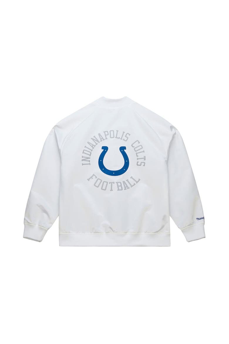 Men's Mitchell & Ness  White Indianapolis Colts Double Clutch Raglan Full-Snap Jacket, Alternate, color, White