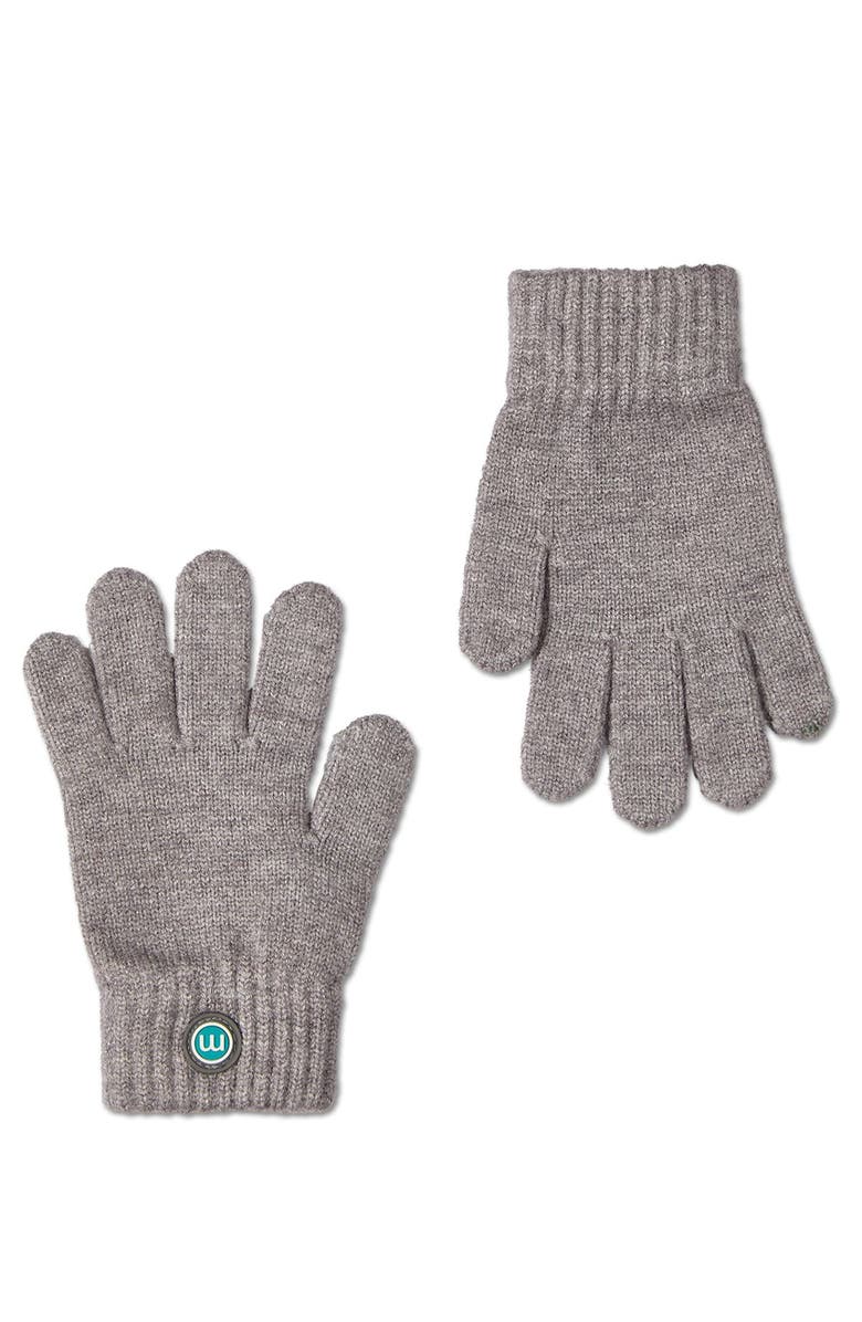 MeMoi Kids' Knit in Bow Gloves, Alternate, color, Med Gray Heather