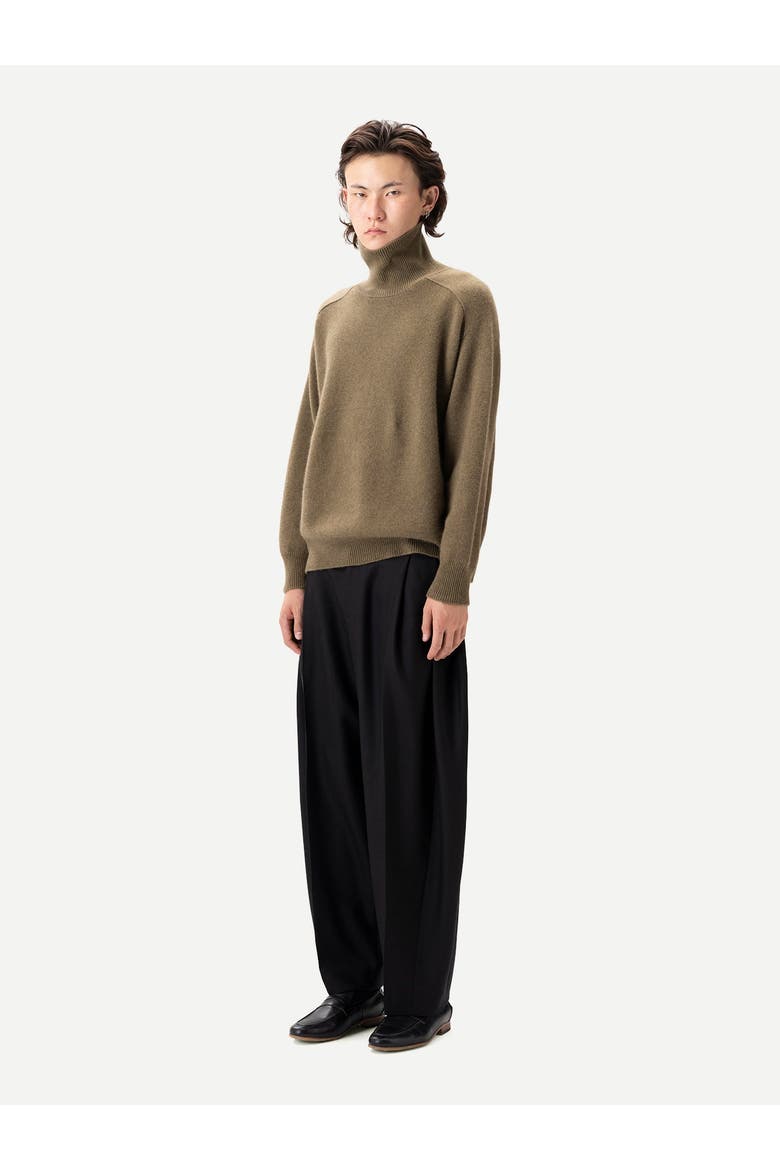 Unisex High-Neck Cashmere Sweater, Alternate, color, aloe