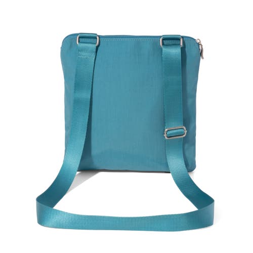 Baggallini Coastal Flip Lock Slim Crossbody In Seaside Blue