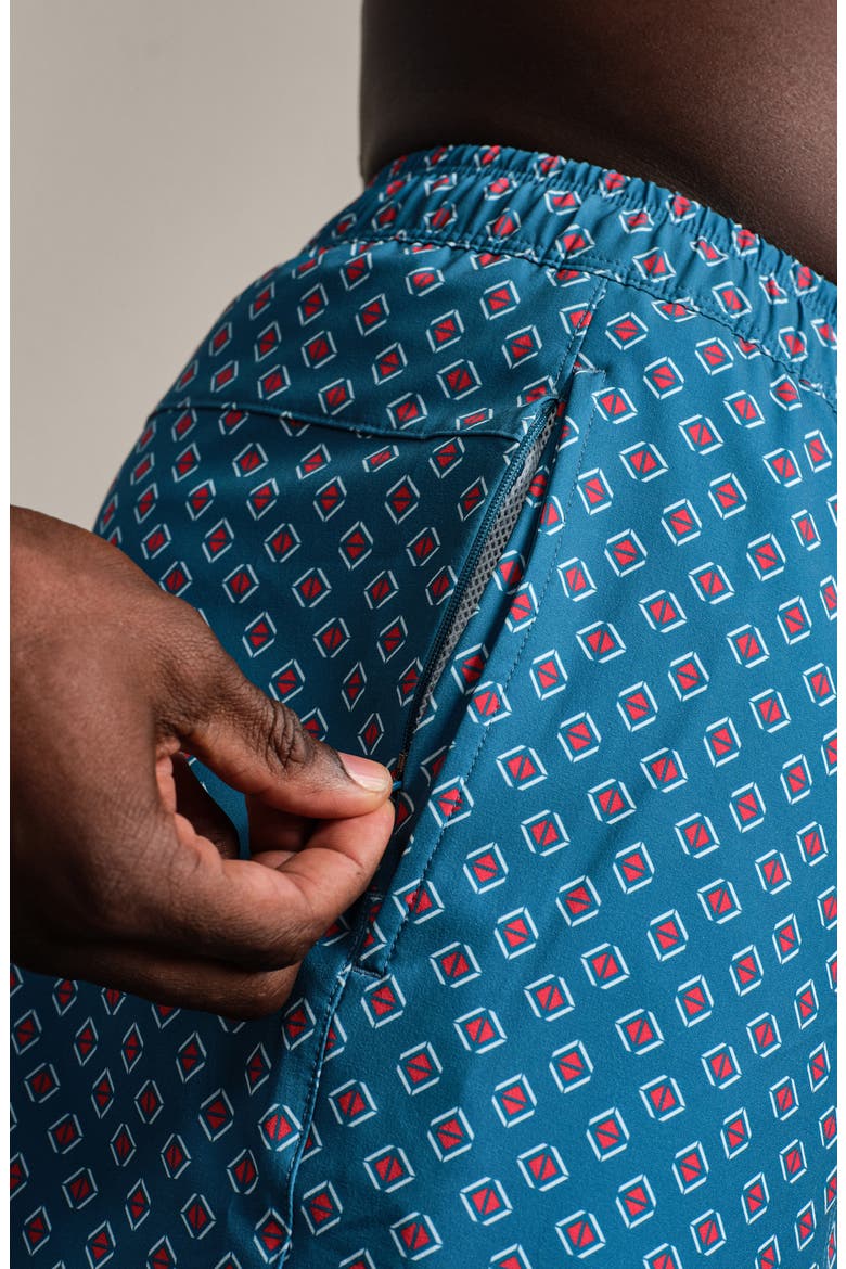 R & R 7.5-Inch Swim Trunks, Alternate, color, ASH BLUE GEO
