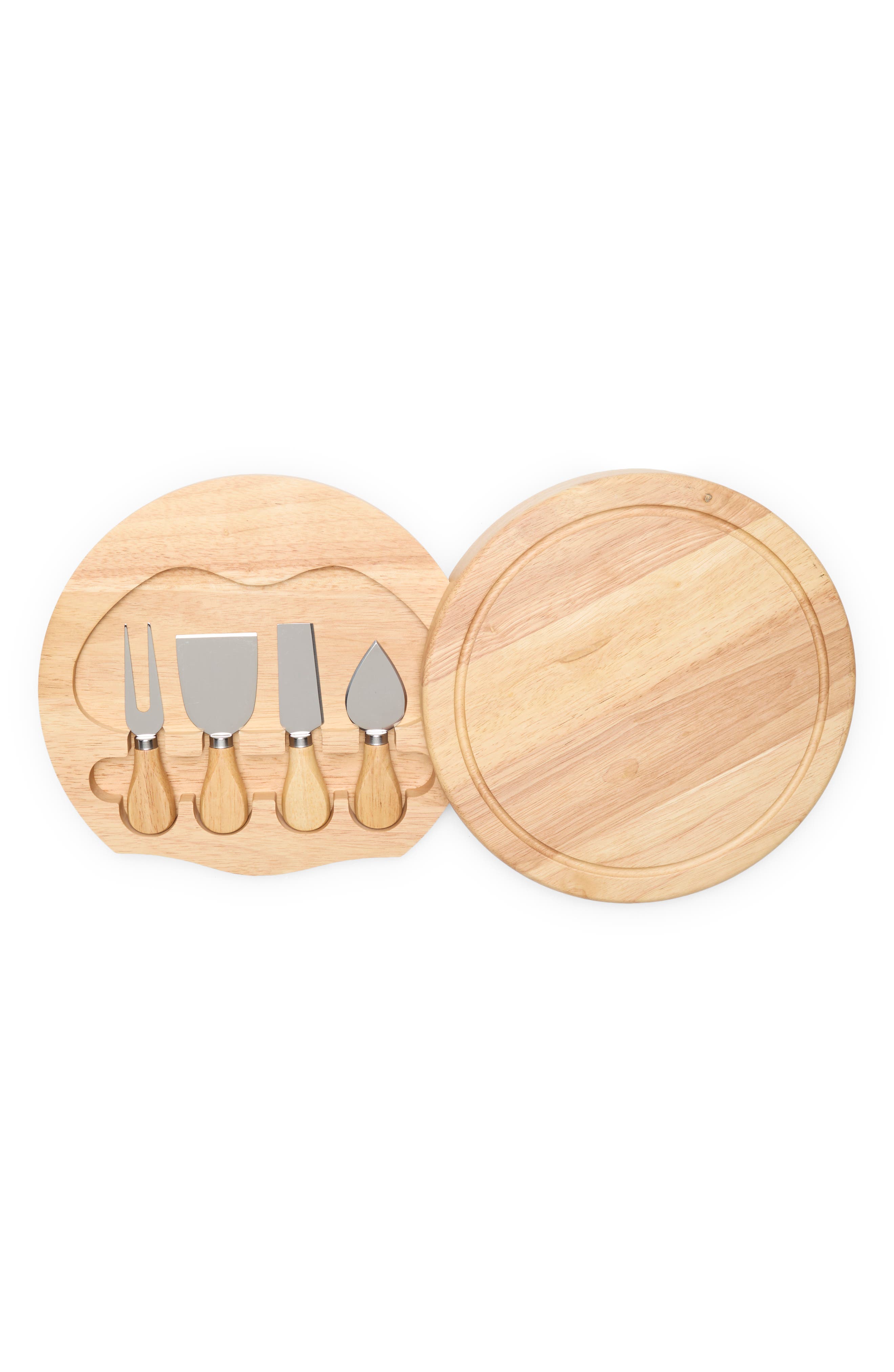 Camembert Cheese Board & 4-Piece Tool Set