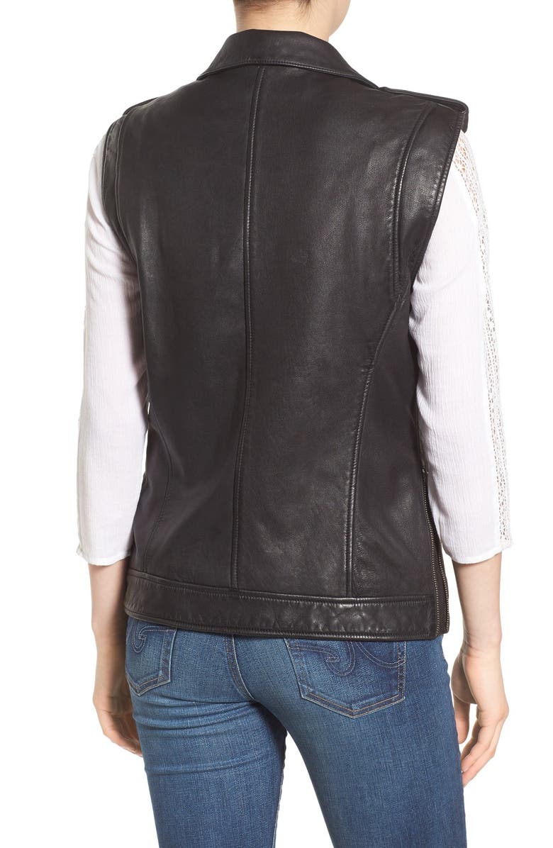 Treasure & Bond Treasure&Bond Relaxed Leather Moto Vest, Alternate, color,