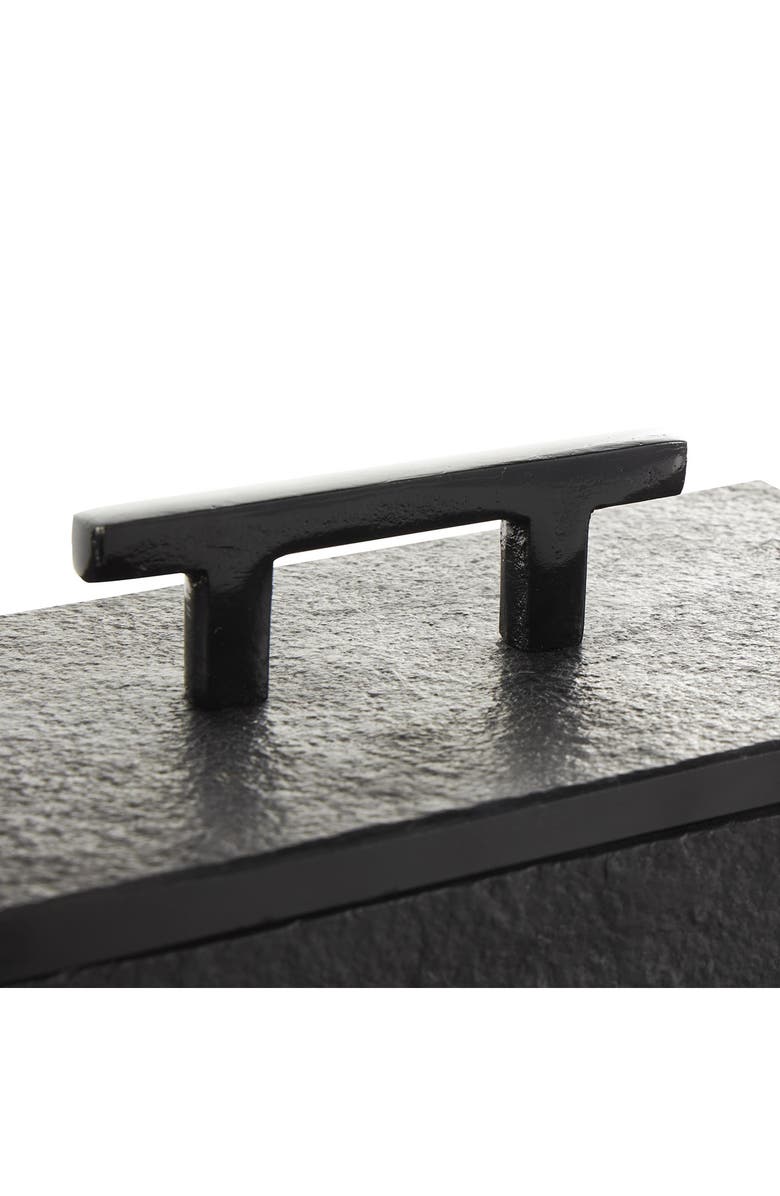 UMA Contemporary Set of 2 Decorative Marble Boxes, Alternate, color, Black