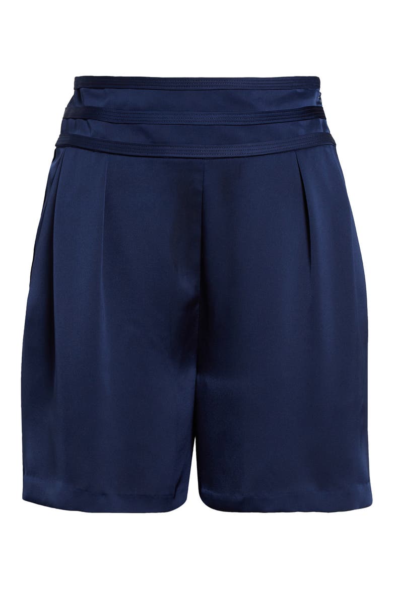 Joss Satin Shorts, Alternate, color, SPRING NAVY