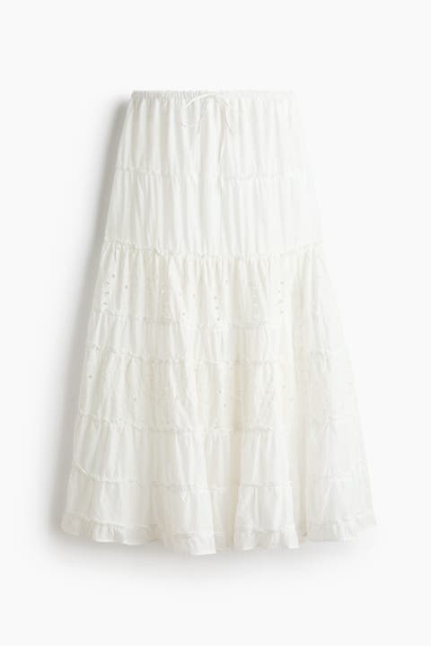Broderie Anglaise Maxi Skirt