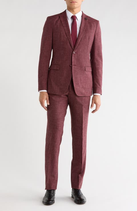 Solid Wool Blend Suit (Regular, Short, Long & Big)