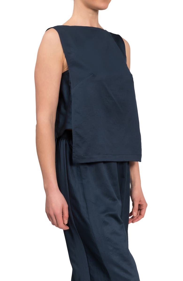 Everyday Ritual Piper Wide Leg Sleeveless Cotton Pajamas, Alternate, color, Inky Blue