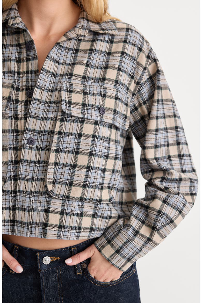 The Patch Pocket Cotton Shirt, Alternate, color, TAN PLAID