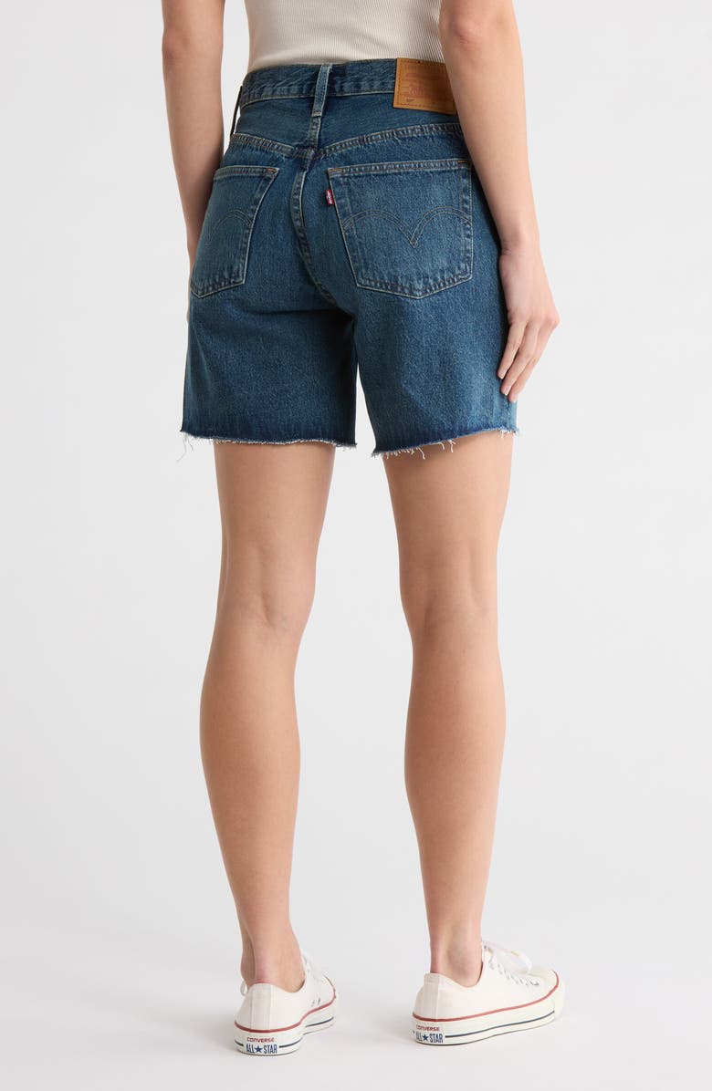 Levi's<sup>®</sup> 501<sup>®</sup> Mid Thigh Denim Cutoff Shorts, Alternate, color, Resignation