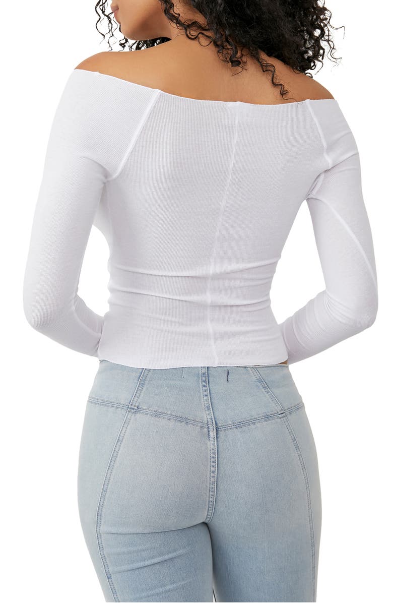 Free People Shrug It Off Cotton Blend Surplice Top, Alternate, color,