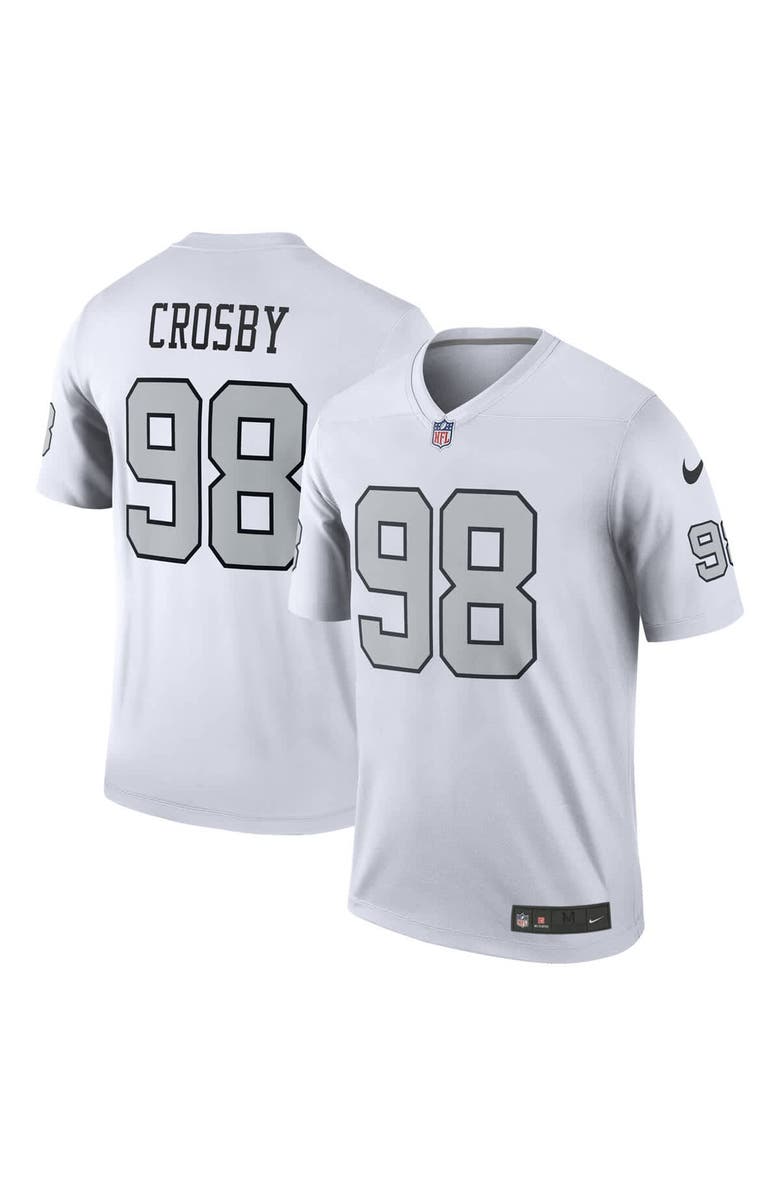 Nike Men's Nike Maxx Crosby White Las Vegas Raiders Alternate Legend Jersey, Main, color, 