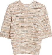 Veronica Beard Merivale Metallic Cotton Blend Sweater