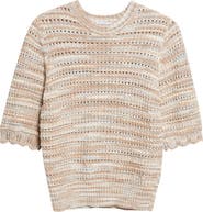 Veronica Beard Merivale Metallic Cotton Blend Sweater