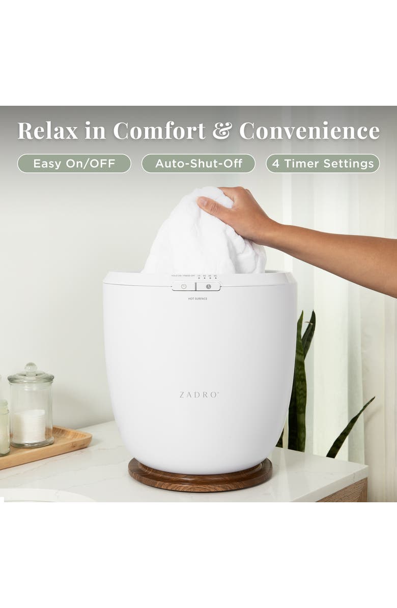 Zadro Medium Bucket Towel Warmer, Alternate, color, Oak/White