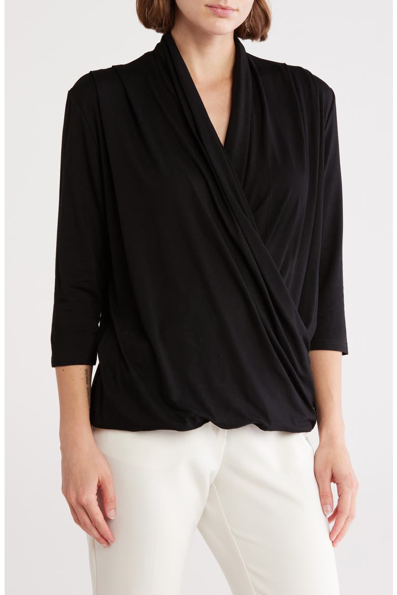 Crossover Woven Top, Main, color, BLACK