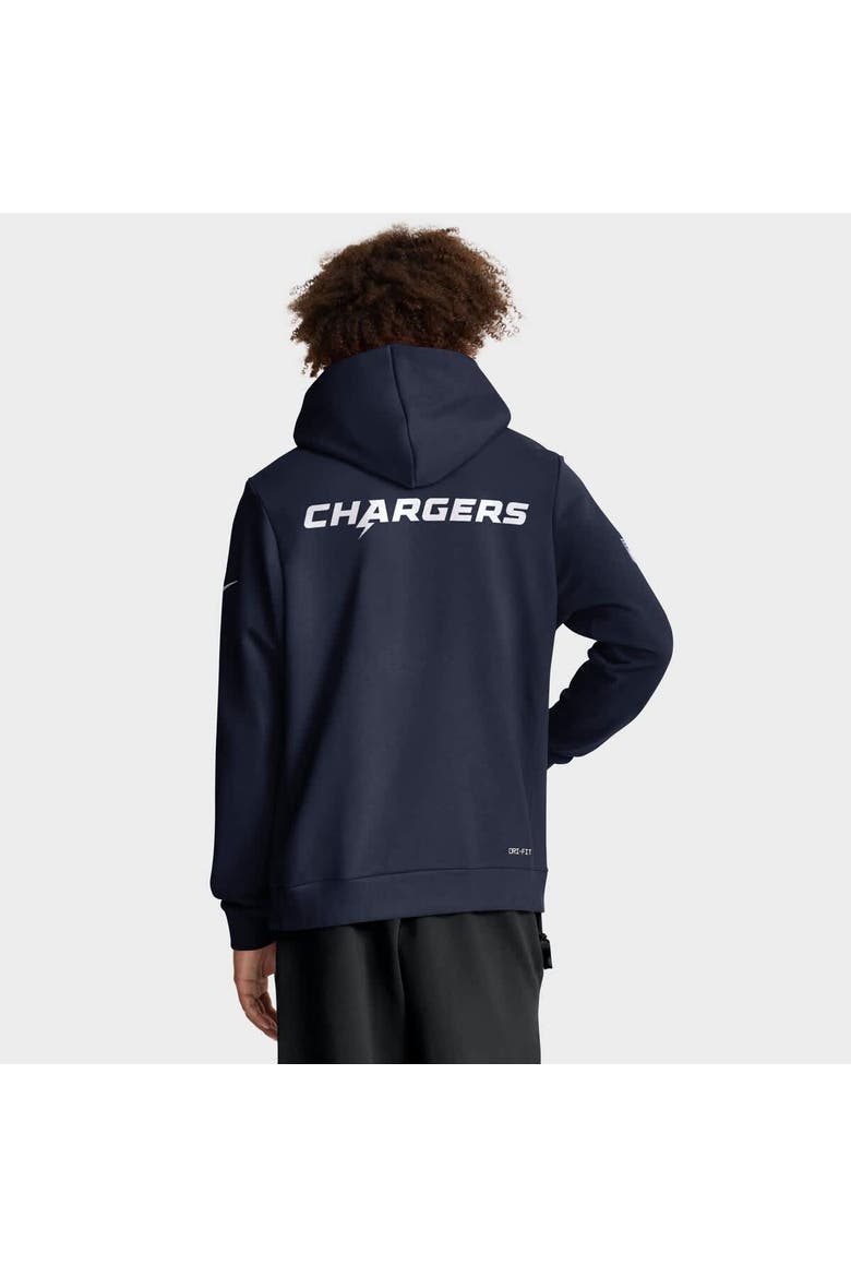 Men's Nike Navy Los Angeles Chargers Sideline Standard Issue Alt 2 Dri-FIT Hoodie, Alternate, color, Navy