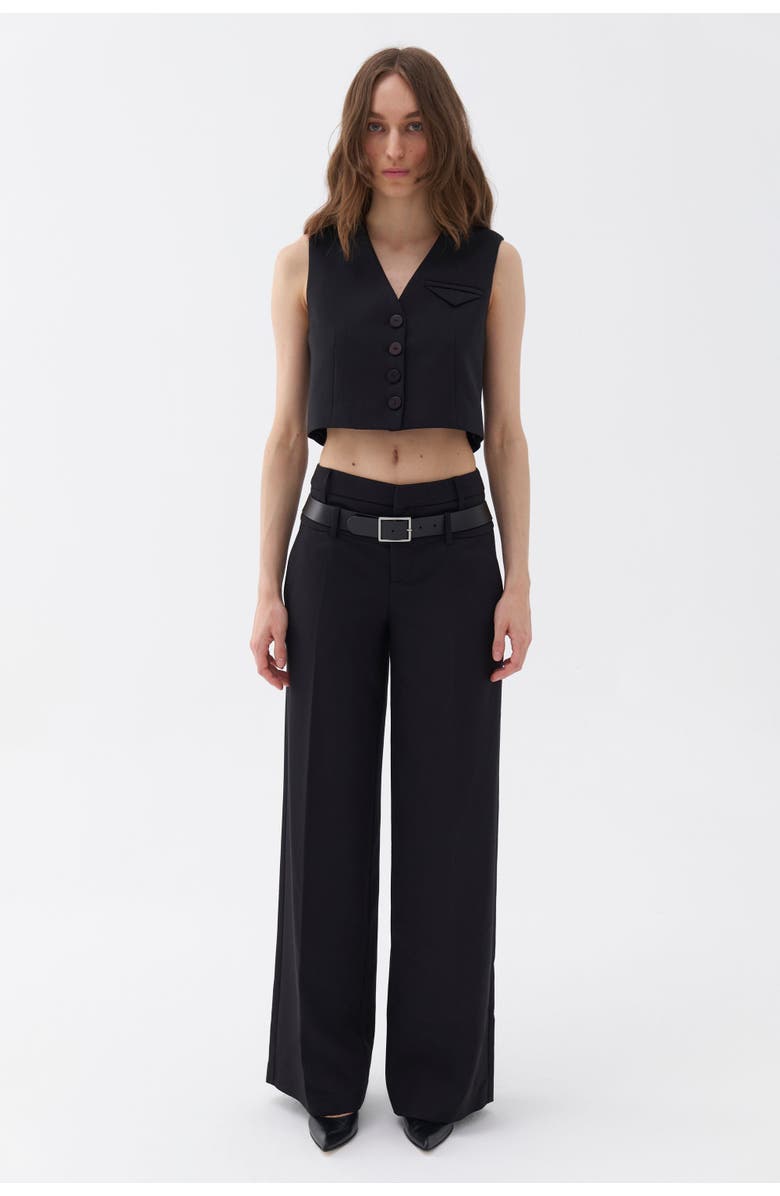 Nocturne Double Waist Belted Pants, Main, color, 
