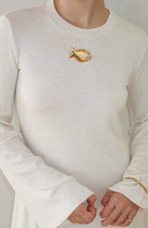 Joiana Jewelry Fishie Brooch In Gold