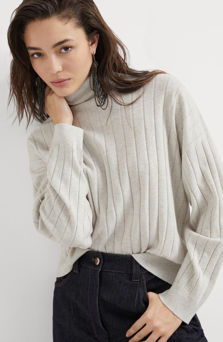 Brunello Cucinelli Turtleneck sweater with monili, Alternate, color,