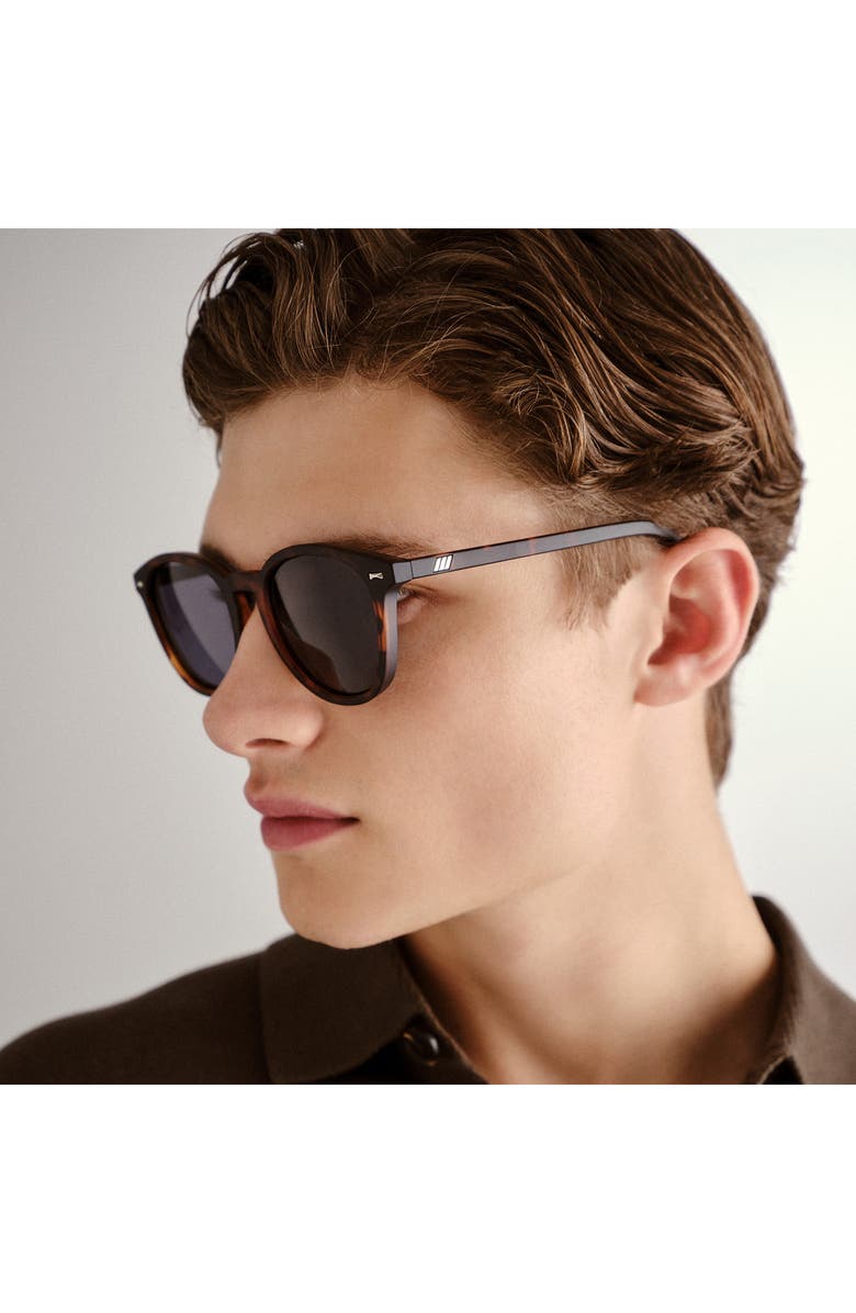 Le Specs Bandwagon 51mm Polarized Sunglasses, Alternate, color, Matte Tort/ Smoke Mono Polar