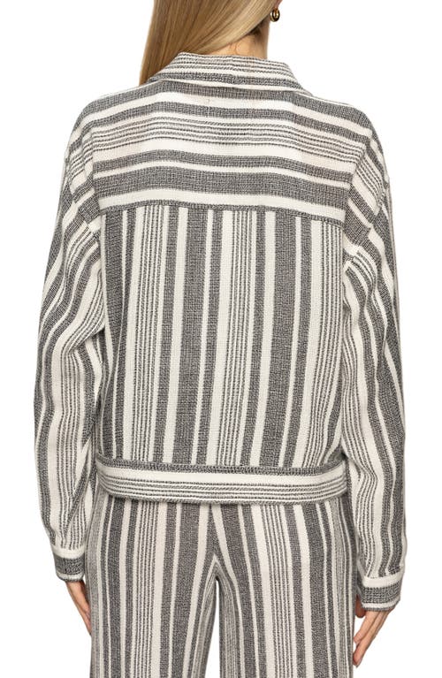Sanctuary Shoreside Jacket In Atlantic Stripe In Gray