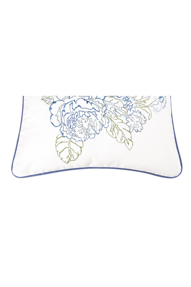 Laurel Embroidered Throw Pillow, Alternate, color, White