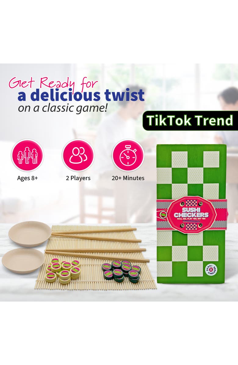 Project Genius Sushi Checkers Game & Sushi Making Set, Alternate, color, Multicolored