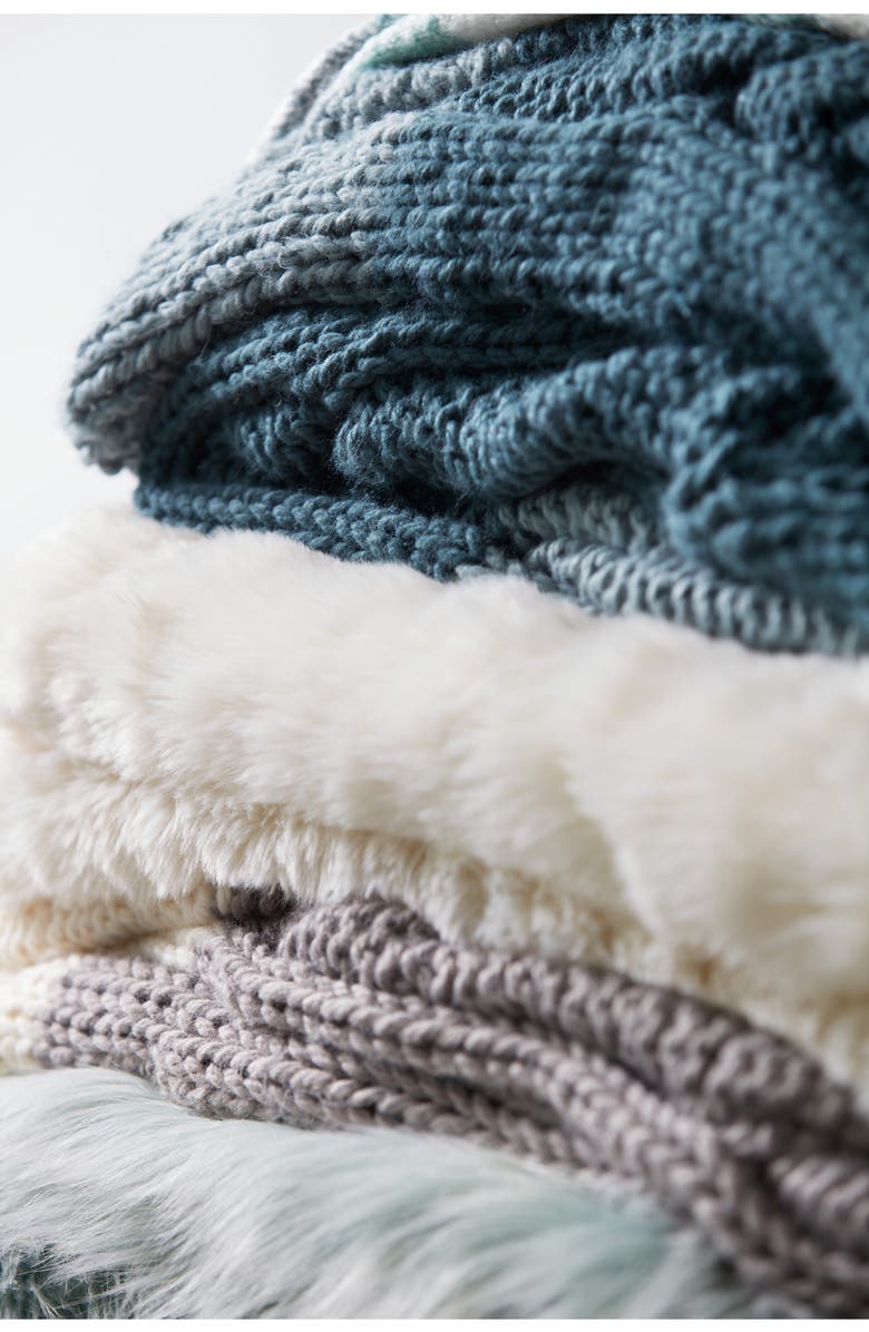 Treasure & Bond Jersey Rope Ribbed Throw Blanket, Alternate, color,