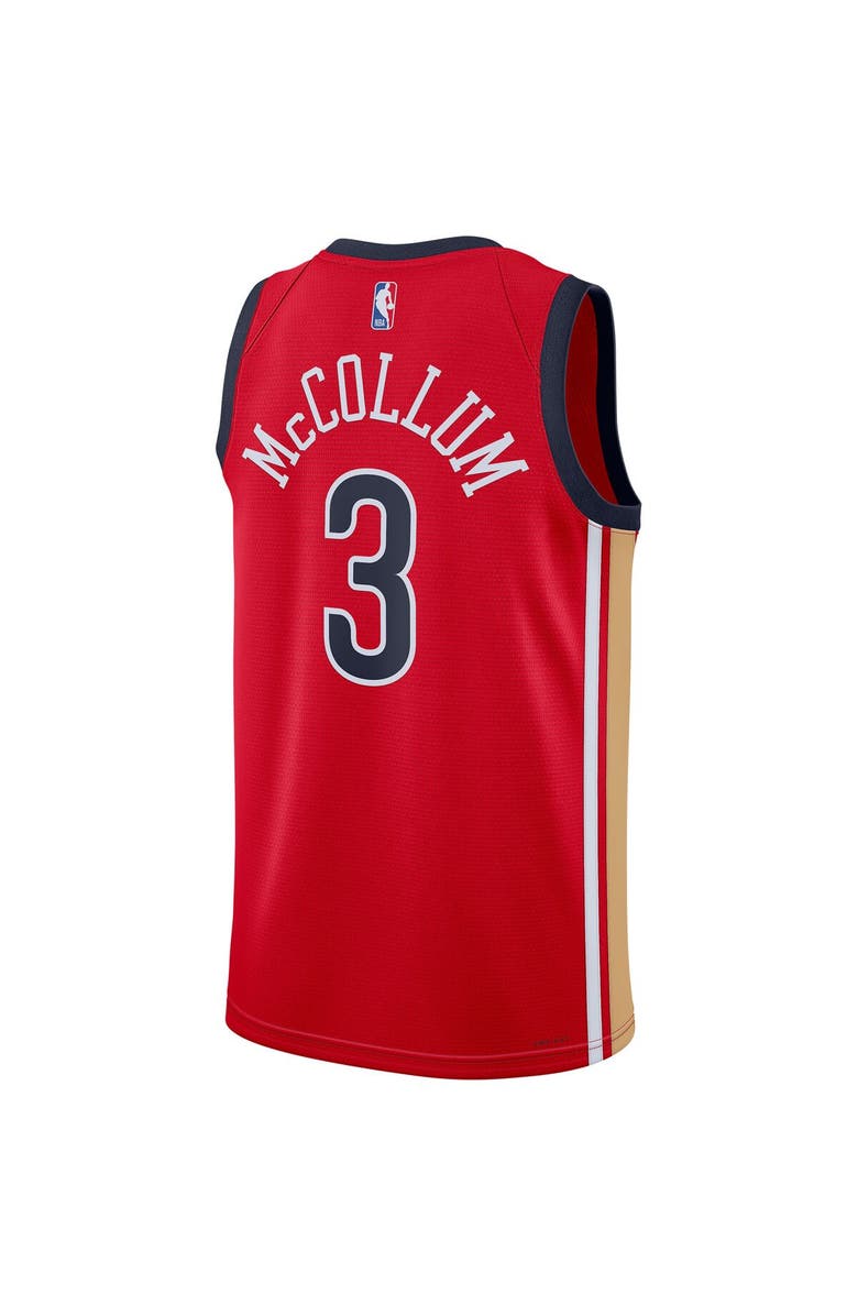 Jordan Brand Unisex Jordan Brand CJ McCollum Red New Orleans Pelicans Swingman Jersey - Statement Edition, Alternate, color, 