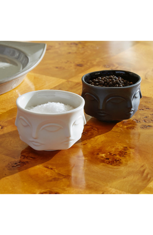 Jonathan Adler Muse Sel Et Poivre Salt And Pepper Cellars In Black/white