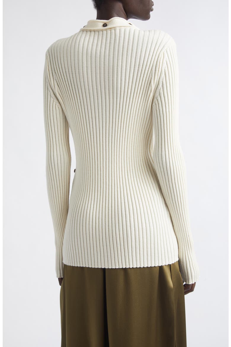 Convertible Merino Wool Rib Cardigan, Alternate, color, IVORY