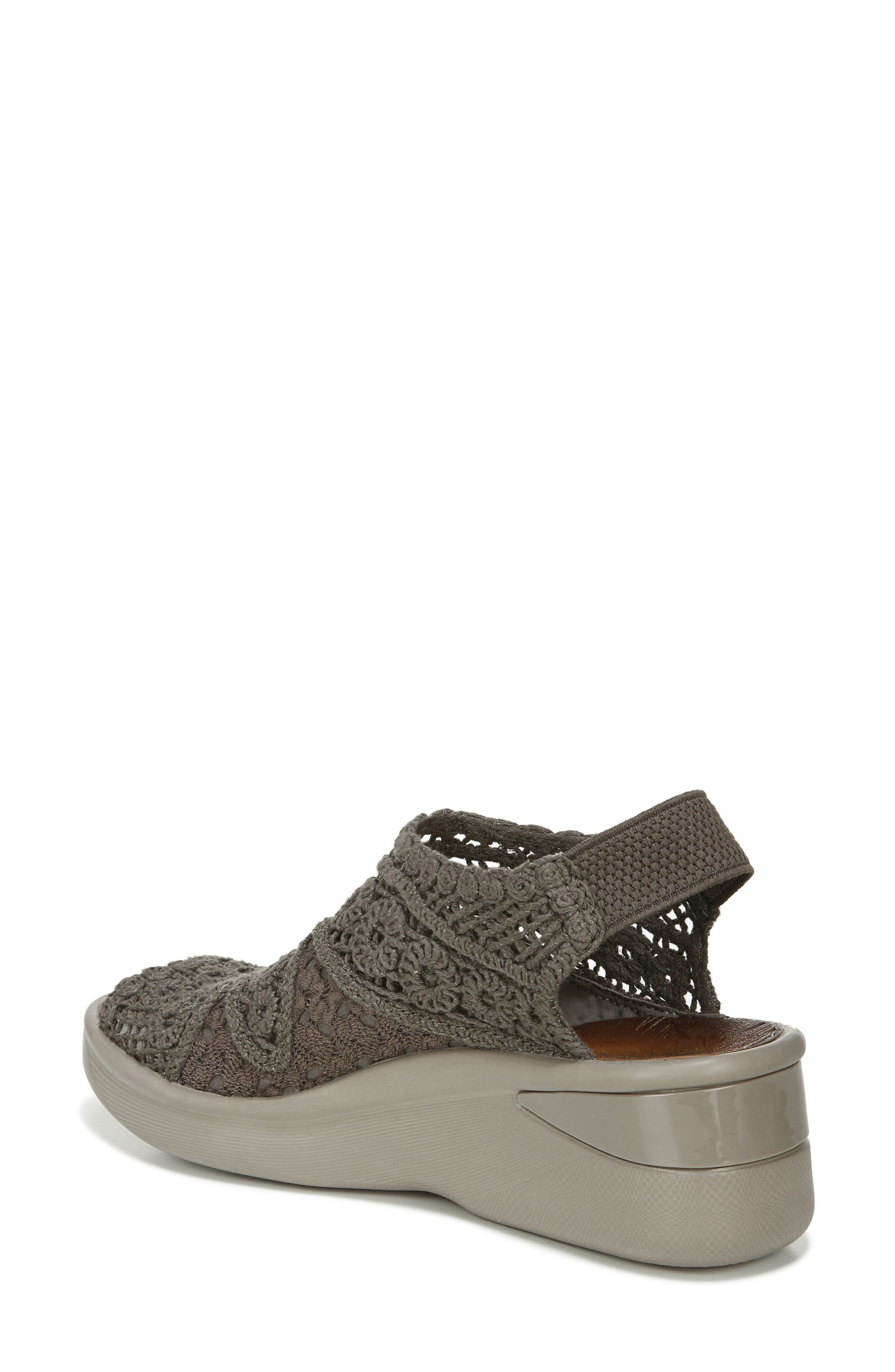 Surprise Crochet Wedge Sandal, Alternate, color, MOREL FABRIC