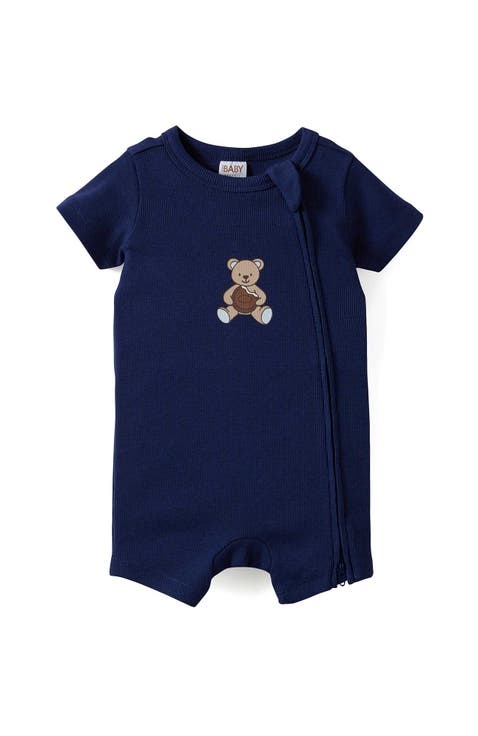 Growie Short Sleeve Zip All In One Romper