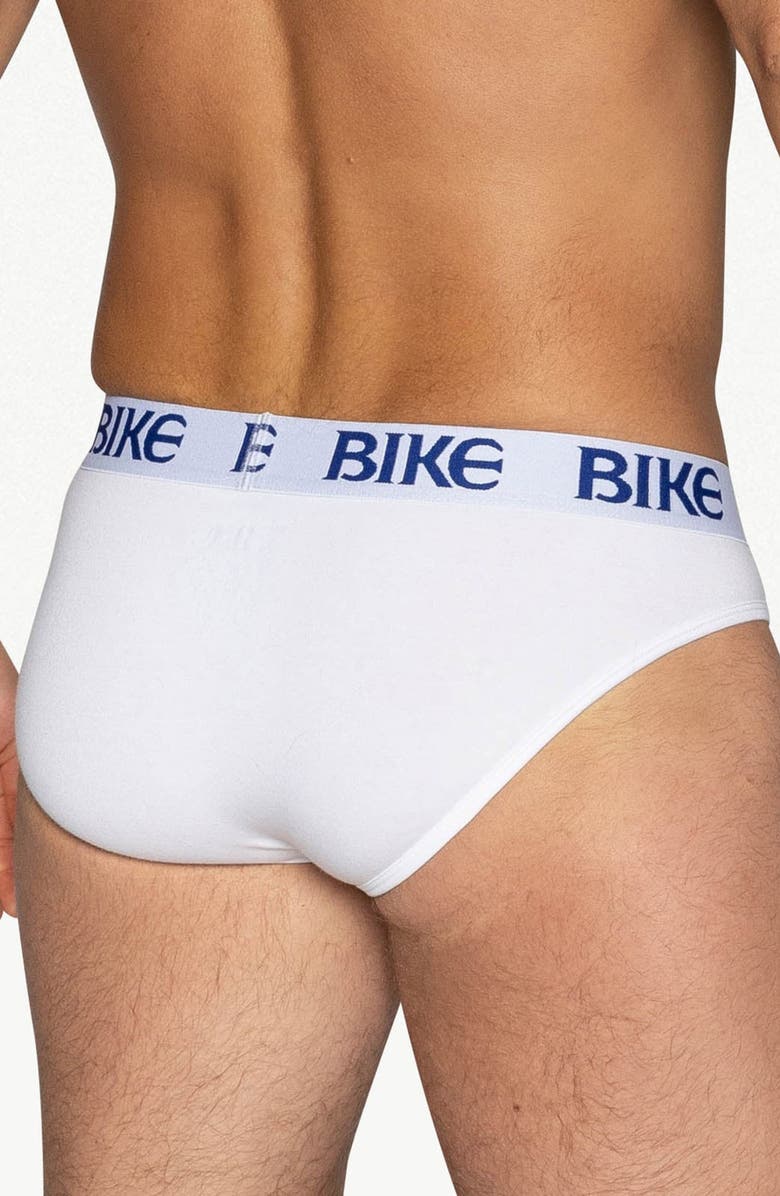 BIKE 3-Pack Stretch Cotton Briefs, Alternate, color, White