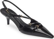 Miu Miu Show Kitten Heel Slingback Pump