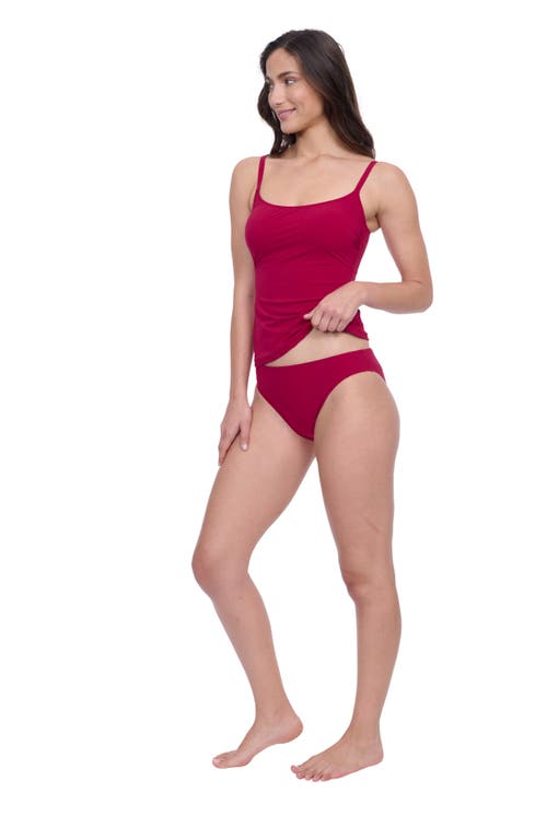 Profile By Gottex Devine Round Neck Tankini Swim Top In Pink