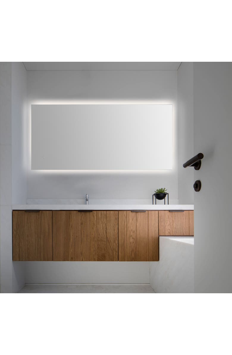 JONATHAN Y Nora Rectangular Frameless Antifog Back-Lit Wall Bathroom Vanity Mirror with Smart Touch, Alternate, color, 