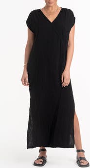 ocean+main Gathered Shoulder Tie Back Dress