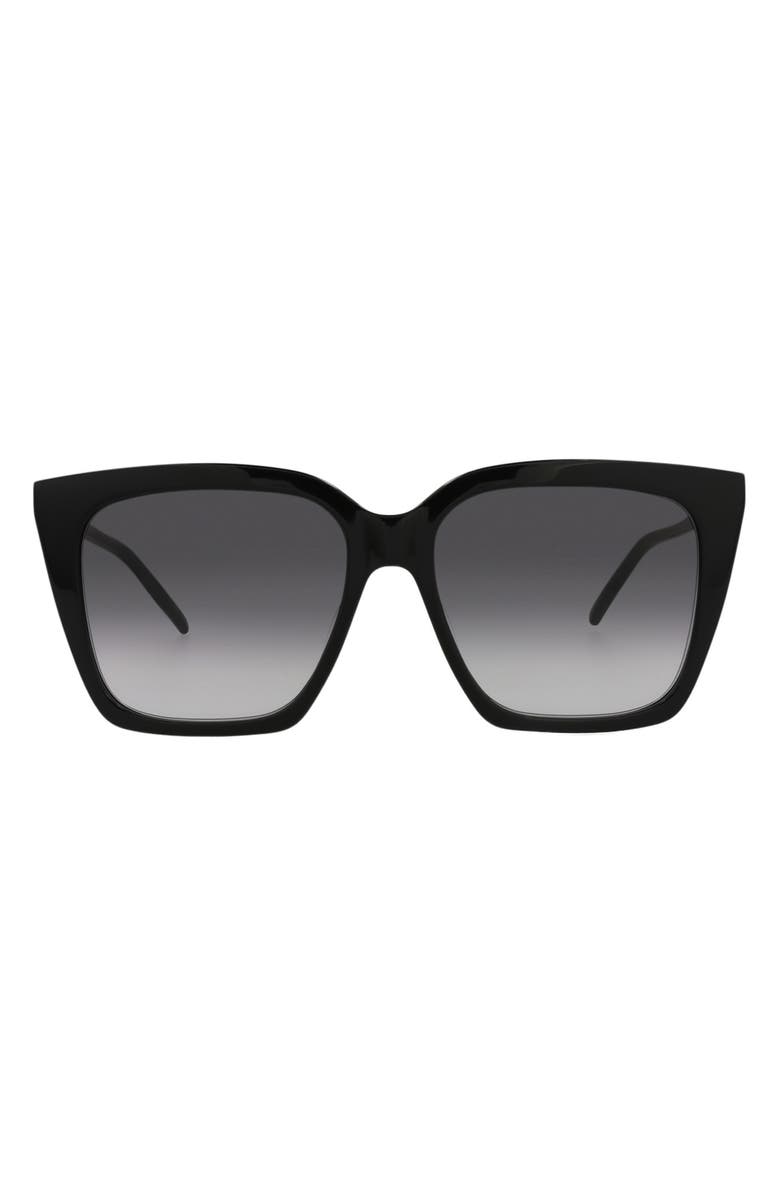 Saint Laurent 56mm Square Sunglasses, Main, color, 