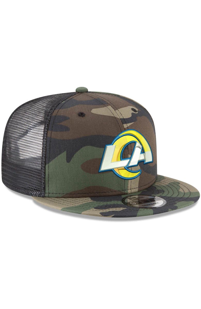 New Era Men's New Era Camo Los Angeles Rams Woodland 9FIFTY Snapback Hat, Alternate, color, 