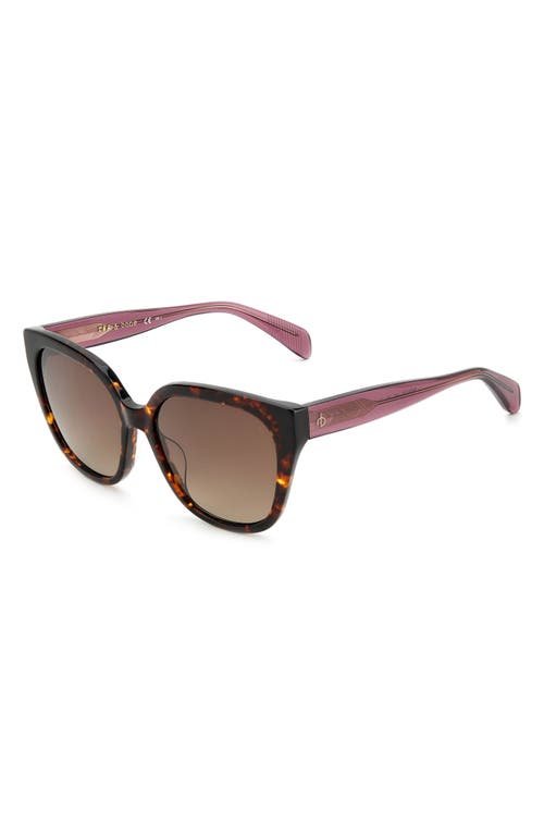 Rag & Bone 56mm Square Sunglasses In Brown