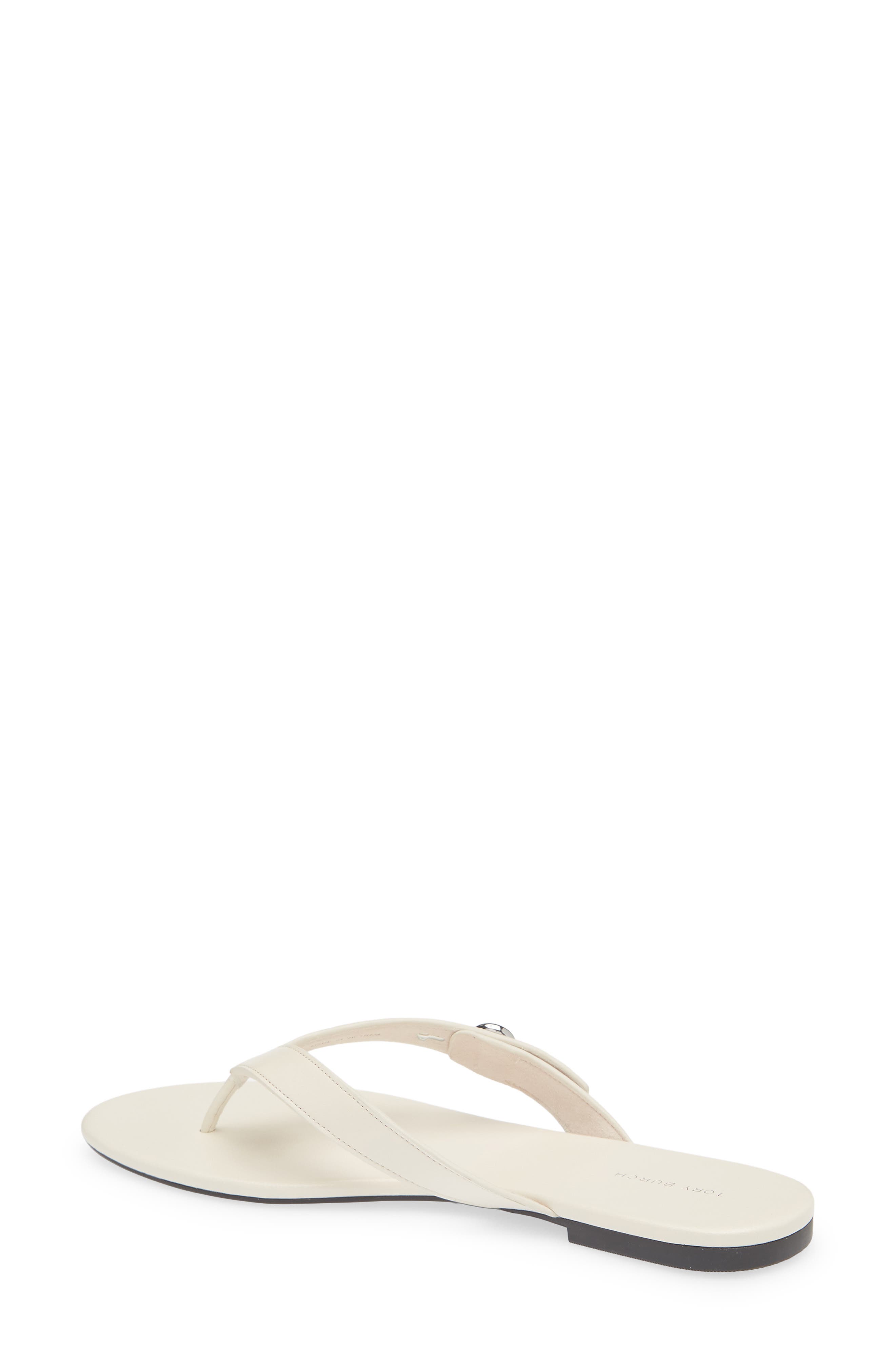 Romy Leather Thong Sandal, Alternate, color, LIGHT CREAM